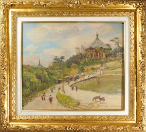 Nakazawa Hiromitsu / 自筆画　奈良風景（仮題）