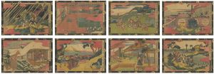 Kuninao / Newly Published Perspective Picture of the Loyal Retainers : Act.1 and 3-9 [新板浮絵忠臣蔵　初段・三段-九段目]