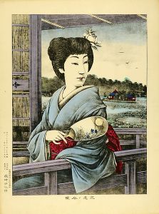 Yabusaki Yoshiiro / A Beautiful Lady at Shinobazu Pond [不忍ノ令嬢]