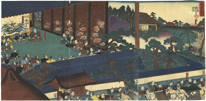 国芳「義士評定之図」