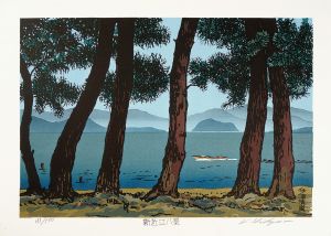 New 100 Famous Views of Omi / A haze in Imazu