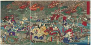 明治元戊辰年五月十五日　東台戦争落去之図