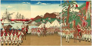 海陸兵公使館及ビ日本居留民保護之図