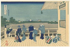 Hokusai / Thirty-Six Views of Mt. Fuji / Sazai Hall of the Five-Hundred-Rakan Temple in Edo 【Reproduction】 [富嶽三十六景　五百らかん寺さざゐどう  【復刻版】]