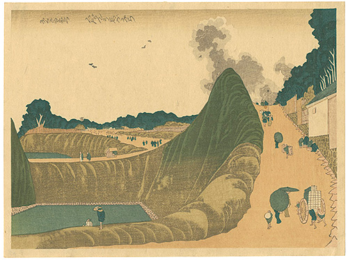 Hokusai “Ushigafuchi at Kudan in Edo 【Reproduction】”