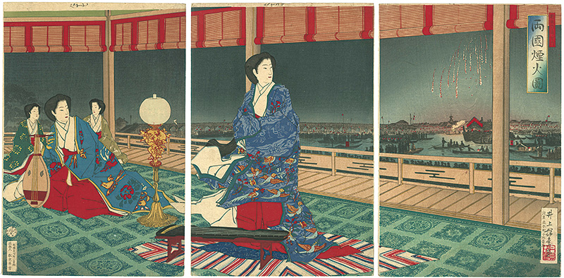 Yasuji,Tankei “Fireworks at Ryogoku”