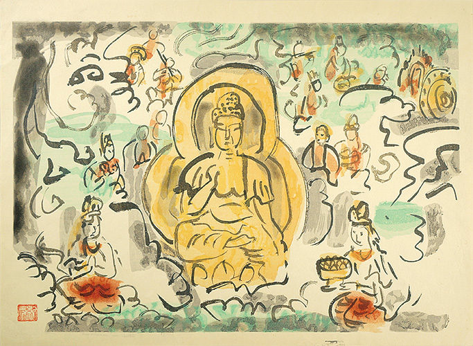 中川紀元「仏画（仮題）」