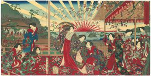 周延「蓬莱館高貴の遊」