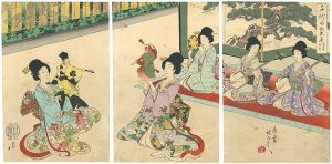 Chikanobu / Chiyoda Inner Palace / Saruwaka Kyogen [千代田の大奥　猿若狂言]