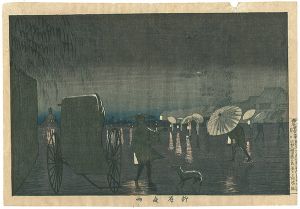 東京名所図　柳原夜雨