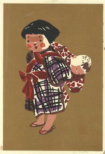斎藤清「子守」