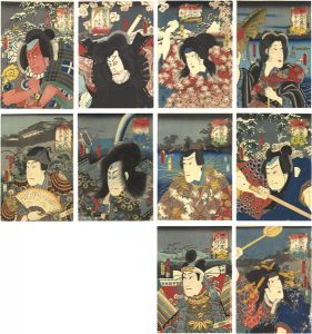 Toyokuni III / Compleate set of Comparisons of the Five Elements [擬五行尽之内　揃]