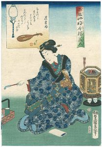 Toyokuni III / Favorite of 24 Modern Beauties / Tool Lover [二十四好今様美人　道具好]