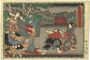 豊国三代「忠臣蔵三段目」