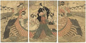 豊国「見立七福神宝船」