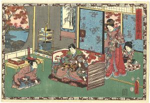 豊国三代「其姿紫の写絵 五十一」