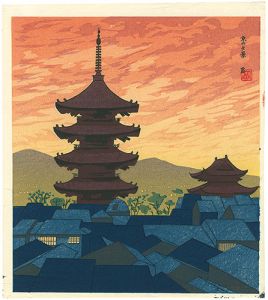 徳力富吉郎「京の夕景」