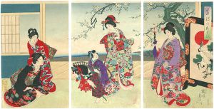 周延「春駒のあそび」