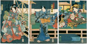 Kunisada I / Kabuki Actors Print	 [曽我綉侠御所染]