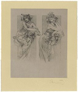 Alfons Mucha / Two Woman Panel