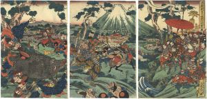 英泉「源頼朝冨士裾野牧狩図」