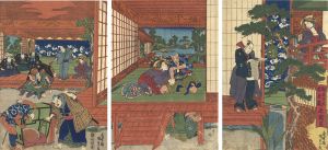 国貞初代「仮名手本忠臣蔵　七段目」