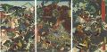 人皇三十九代天智天皇之御宇宿祢兼道大友眞鳥討取報父仇之図