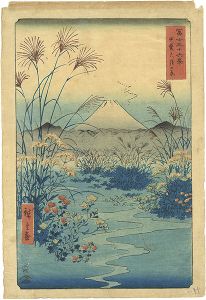 広重初代「冨士三十六景 甲斐大月の原」