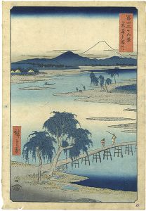 広重初代「冨士三十六景 武蔵多満川」
