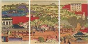 Shigekiyo / 従東京上野至武州熊ヶ谷蒸気車往復繁栄之図 [従東京上野至武州熊ヶ谷蒸気車往復繁栄之図]