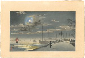 清親「築地明石町寒夜の月」