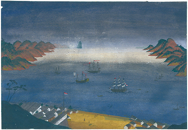 作者不詳「泥絵　長崎出島」