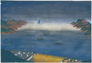 泥絵　長崎出島