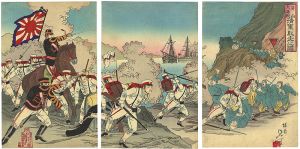 Nobukazu / 牙山大激戦清軍敗走之図 [牙山大激戦清軍敗走之図]