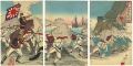 牙山大激戦清軍敗走之図