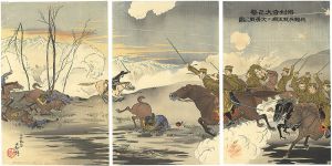 古邨「得利寺大包撃我騎兵龍王廟ニ大勇戦之図」