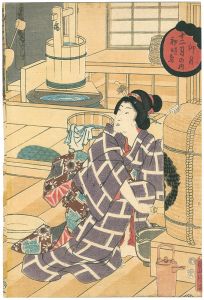 Toyokuni III / Twelve Months / The Fourth Month: The First Cuckoo [十二月之内　卯月 初時鳥]