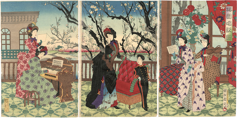 Chikanobu “Picture of Songs and Plum Blossom”
