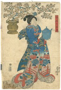Kunisada I / 風流六花撰ノ内　八重桜 [風流六花撰ノ内　八重桜]