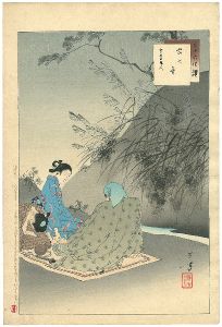 三十六佳撰　虫の音　寛延頃婦人