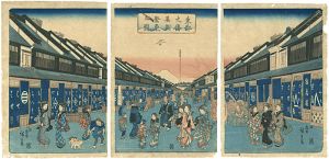 広重初代「東都大傳馬街繁栄之図」