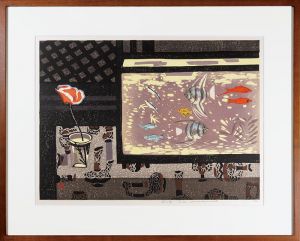 Hashimoto Okiie / Flower and Fishes
