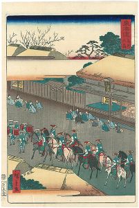 広重二代「東海道名所　大森」