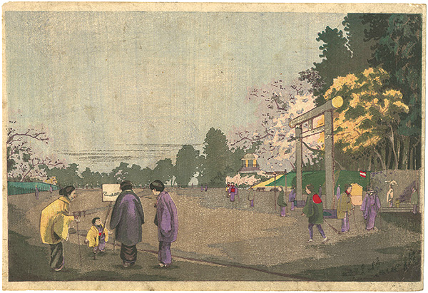 清親「東京名所図　上野公園画家写生」