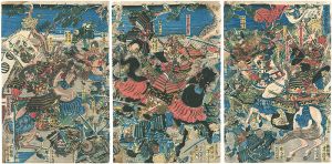 芳虎「粟津ケ原合戦」