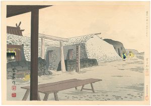 徳力富吉郎「冨士三十六景　冨士山頂上（浅間社奥宮）」