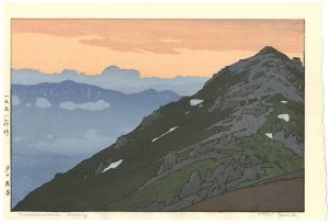 吉田遠志「夕の燕岳」