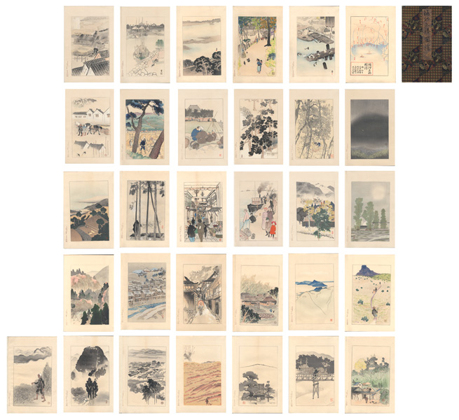Akamatsu Rinsaku,Noda Kyuho,Mizushima Nio,Nagai Hyosai,Hata Tsuneharu “Pictures of Celebrated Places in Osaka and Kobe”