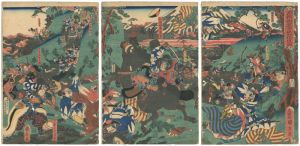 Kunihisa / The Great Hunting-party of Yoritomo on the Moor Below Mt. Fuji	 [源頼朝公富士之裾野牧狩之図]