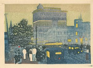 Oda Kazuma / Contributed to Print Collection of Great Tokyo / Twilight at Ginza